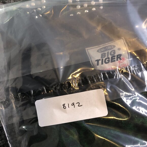 Big Tiger Shirt Mens XXL TALL Black Green Skull Money Y2K 90 Vintage Bling Rap - Picture 14 of 14